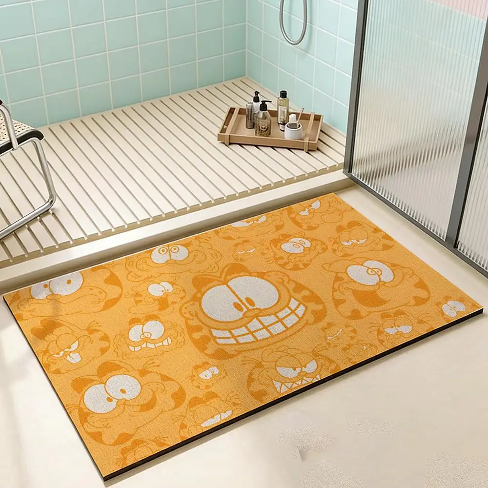 Floor Mat Diatomaceous Earth Bath Mat, QuickDrying, Water Absorb，MultiScene Household Floor Mat G-Garfield