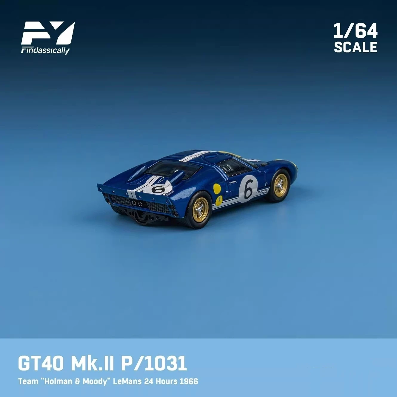 Findclassically FY 1:64 GT40Mk.IP1069 modèle de voiture moulé sous pression trois couleurs en 2025