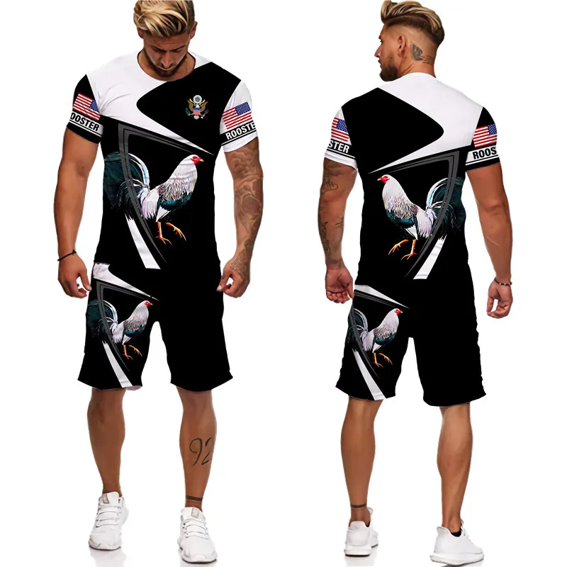 

Комплект футболок Chien с 3D принтом ort Sve, повседневная спортивная одежда, молодежные летние штаны из полиэстера Faion ort, одинаковый наряд