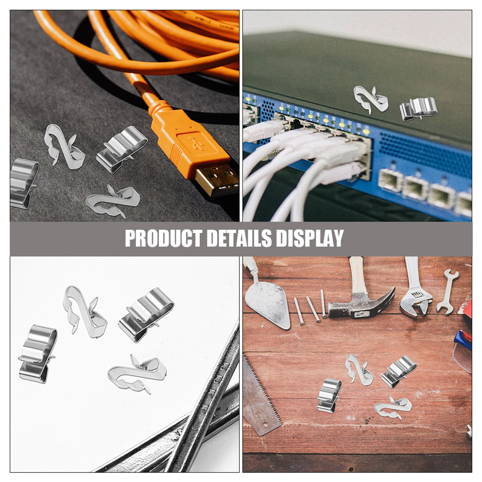 30 قطعة مقاطع كابلات الطاقة الشمسية صلابة عالية ارتداء مقاومة الأسلاك الكهروضوئية المشبك لوحدة الأسلاك السفن المقطورات مقاطع الأسلاك #4