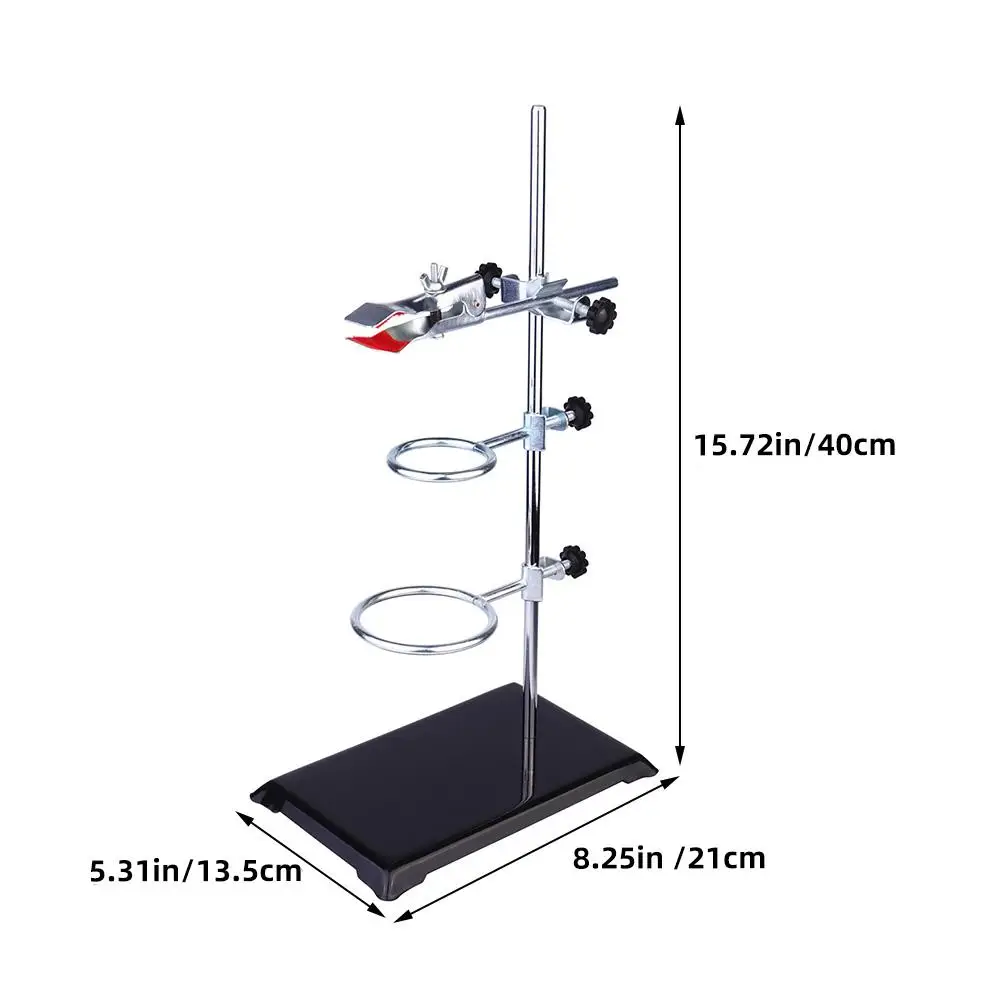 Experimental Bench Iron Stand Laboratory Flask Clamp Ring Test Tube Rack Metalware Equipment Stainless Steel Clamps