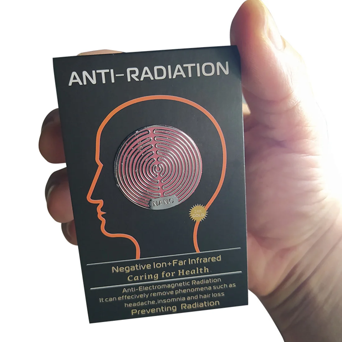 

A02R 6Pcs Round Quantum Anti Radiation Protection Mobile Phone 5G Wi-Fi EMF Sticker for Cellphone Laptops Tablets,Gold