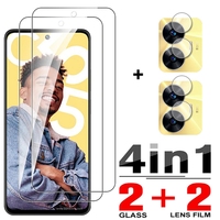 4in1 Tempered Glass For Realme C55 Screen Protector Glass Camera Lens Film for Realme C35 C21 C20 C25 C31 C30 C30S C33 Glass