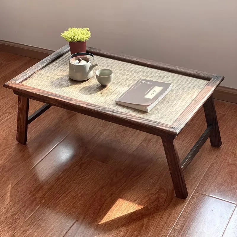 Portable Bamboo Wood Foldable Breakfast Table Laptop Desk Bed Serving Tray Asian Style Low Tea Table Home Furniture 접이식 테이블