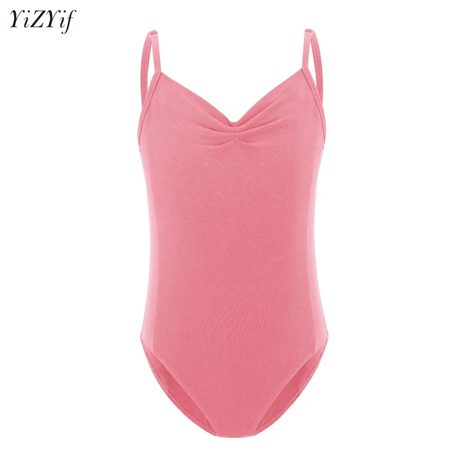 

Kids Ruched Ballet Dance Leotard Cami Bodysuit Sleeveless Gymnastics Jersey Girls Ballerina Dance Practice Performance Costume