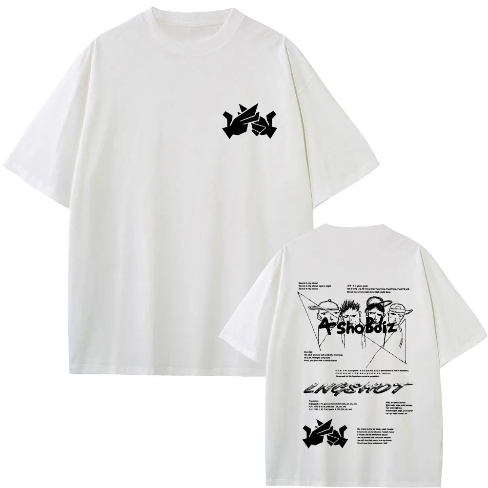 

Hot Sale Kpop Lngshot Jay Park Same Style T Shirt Men Women Hip Hop Fashion Oversized T-shirt Men's Casual Pure Cotton T-shirts