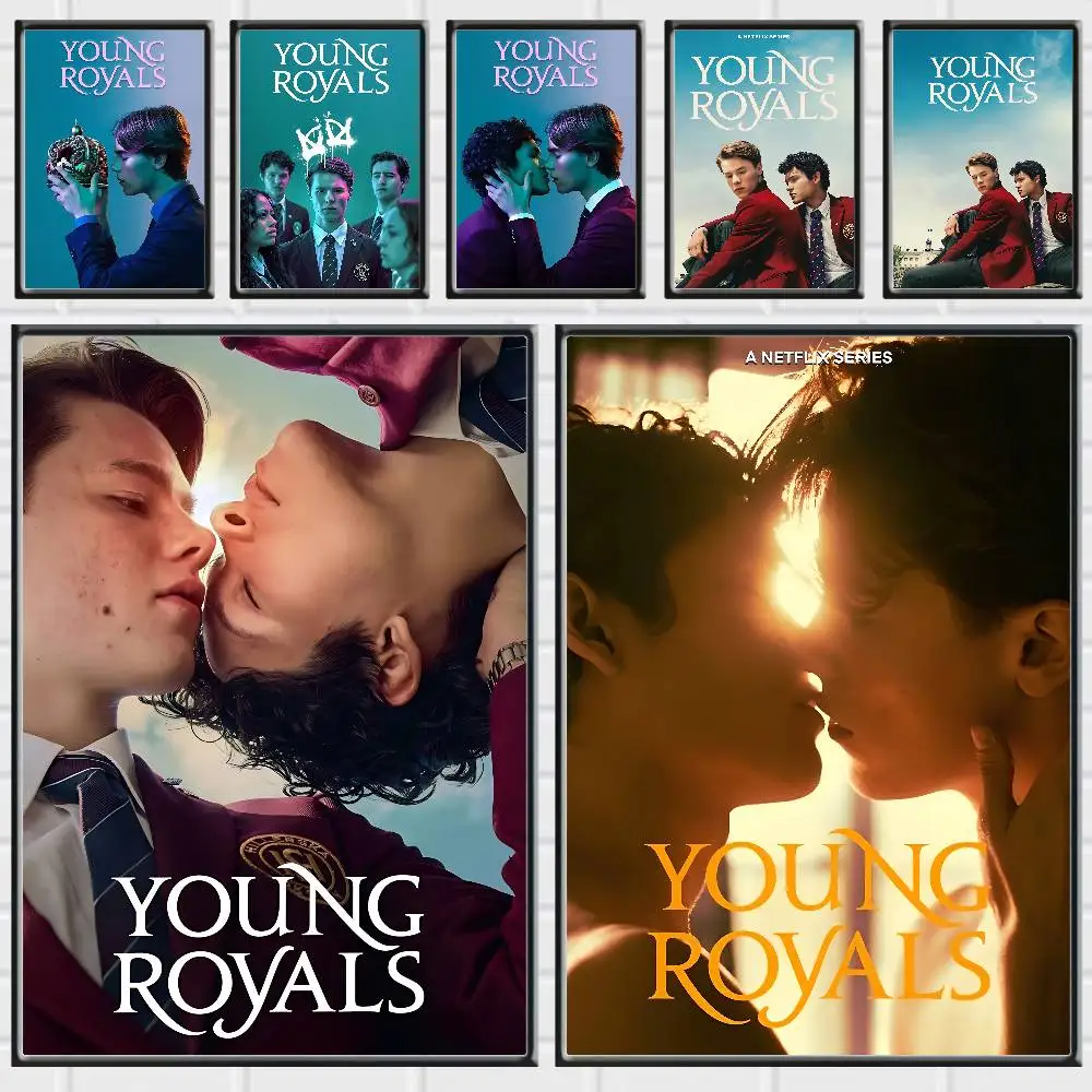 Romantic TV Series Young Royals Posters Premium Self-Adhesive No Residue Wall Sticker for Home Office Bar Decor