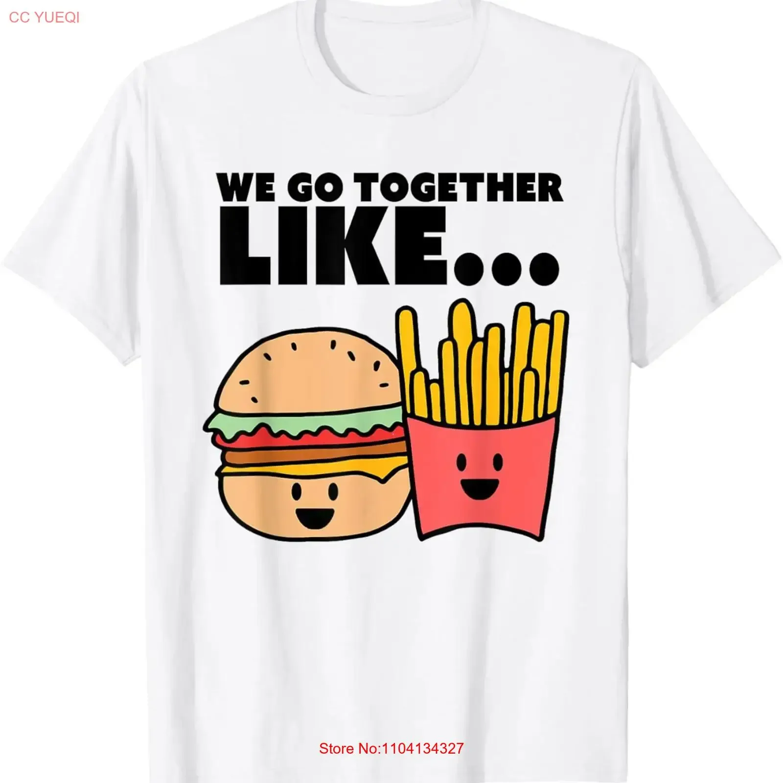 Best Friend We Go Together Like a Burger and Fries T Shirt  vintage Washed Stretched fashion Unisex Stylish streetwear