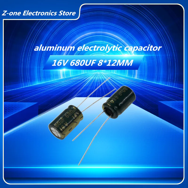 10-20 pçs/lote P33 680UF 680uf16V Baixo ESR/Impedância alta freqüência alumínio capacitor eletrolítico tamanho 8*12 16V 680uf 20%