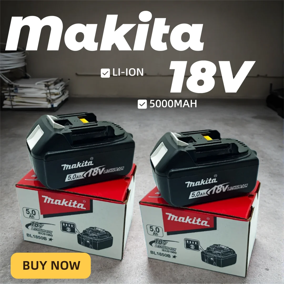 

Профессиональный аккумулятор Makita 18В 5000/6000 мАч, литий-ионный, большой емкости, для беспроводных дрелей и инструментов Makita, в комплекте с коробкой.