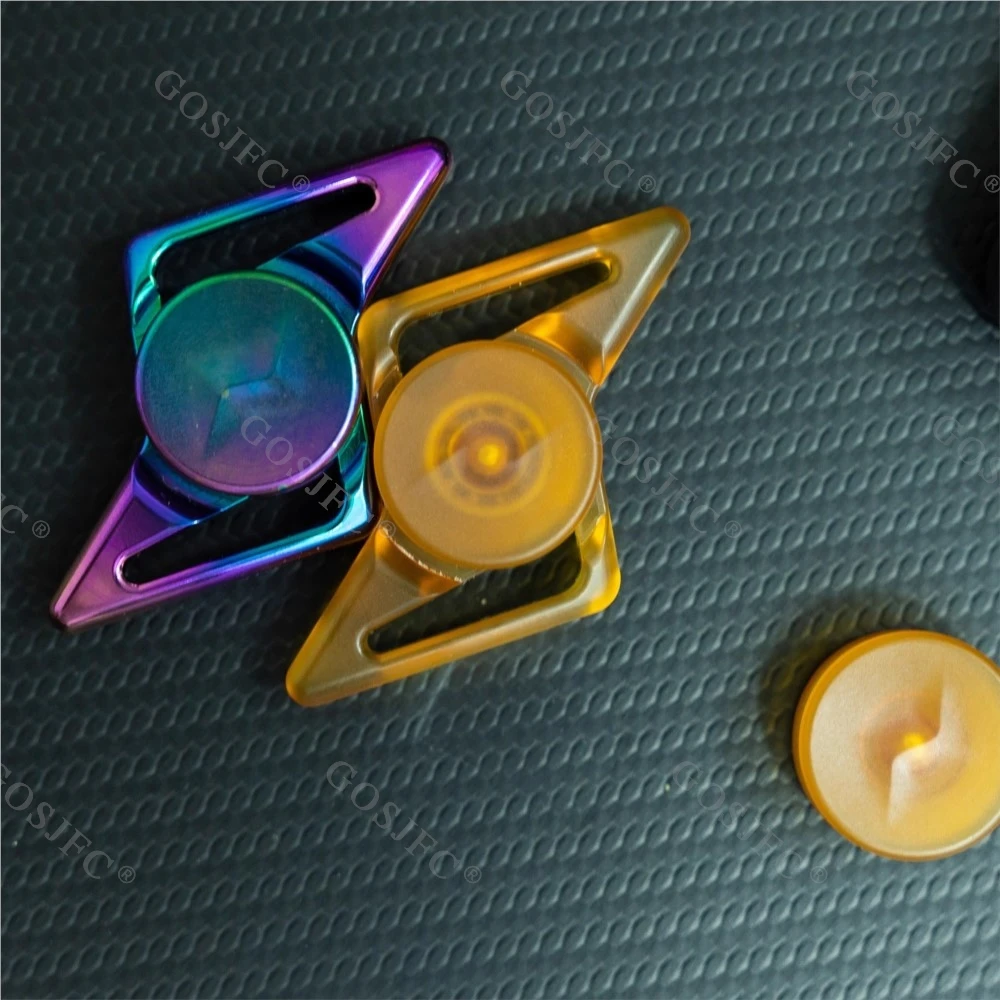 FOXEDC PEI Tweeblad Gyro Tactiele Fidget Spinner Stress Relief Speelgoed Fidget Speelgoed voor volwassenen