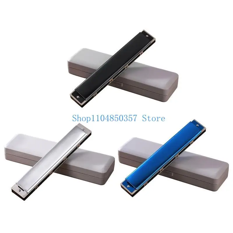 5asd Harmonica Harp 24 Hole Harmonica voor Sleutel C Polyfonie Orgel Diatonische Mond voor Blues Folk voor Grote