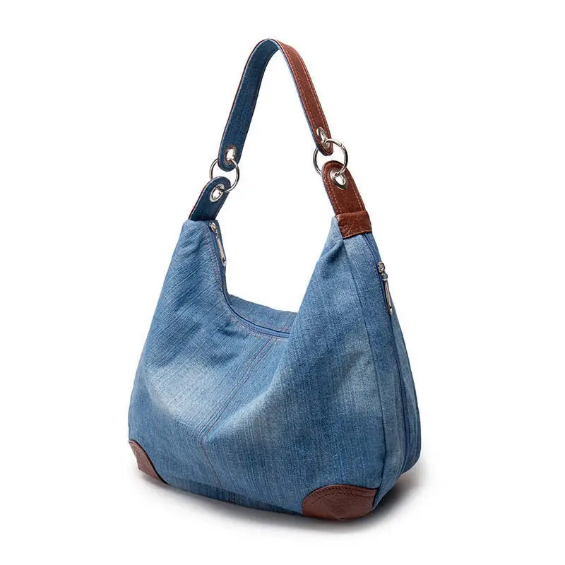 Large Luxury Handbags New Women Bag Designer Ladies Hand bags Big Purses Jean Denim Tote Shoulder Crossbody Women Messenger Bag