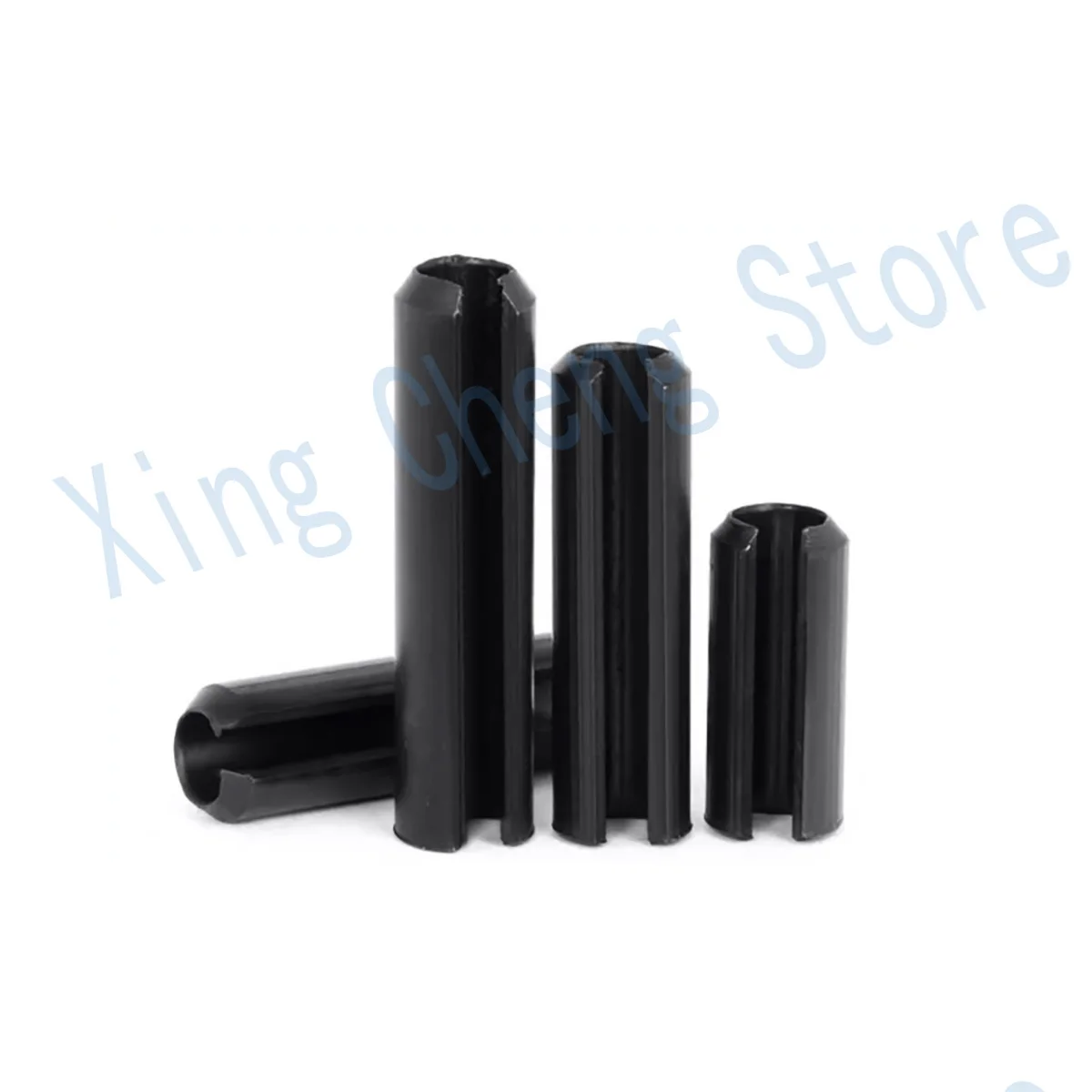 

Elastic Cylindrical Cotter Pin Cylindrical Slotted Black 65Mn Manganese Steel Spring Pins Split Tension Roll Pin 30/20/10/5/1pcs