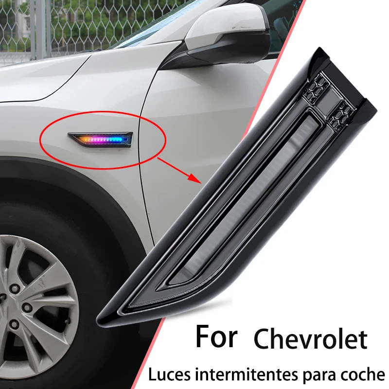 Para Chevrolet Cruze Orlando Monza CAVALIER Epica Camaro Captiva Astro AVEO BERETTA lámpara de intermitentes laterales de coche RGB y fluido