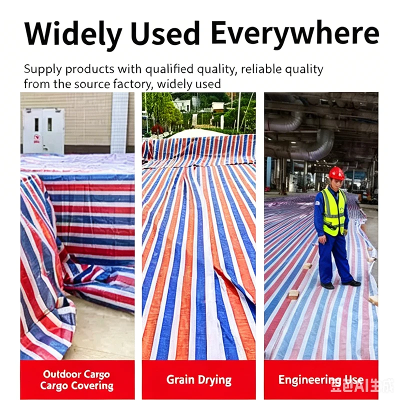 Large Waterproof Tarp 2*5 4*5/30 6*6 8*10 m Thicken Shade Anti-UV Tarpaulin Tent Camping Canopy Green Rain Awning Outdoor Truck