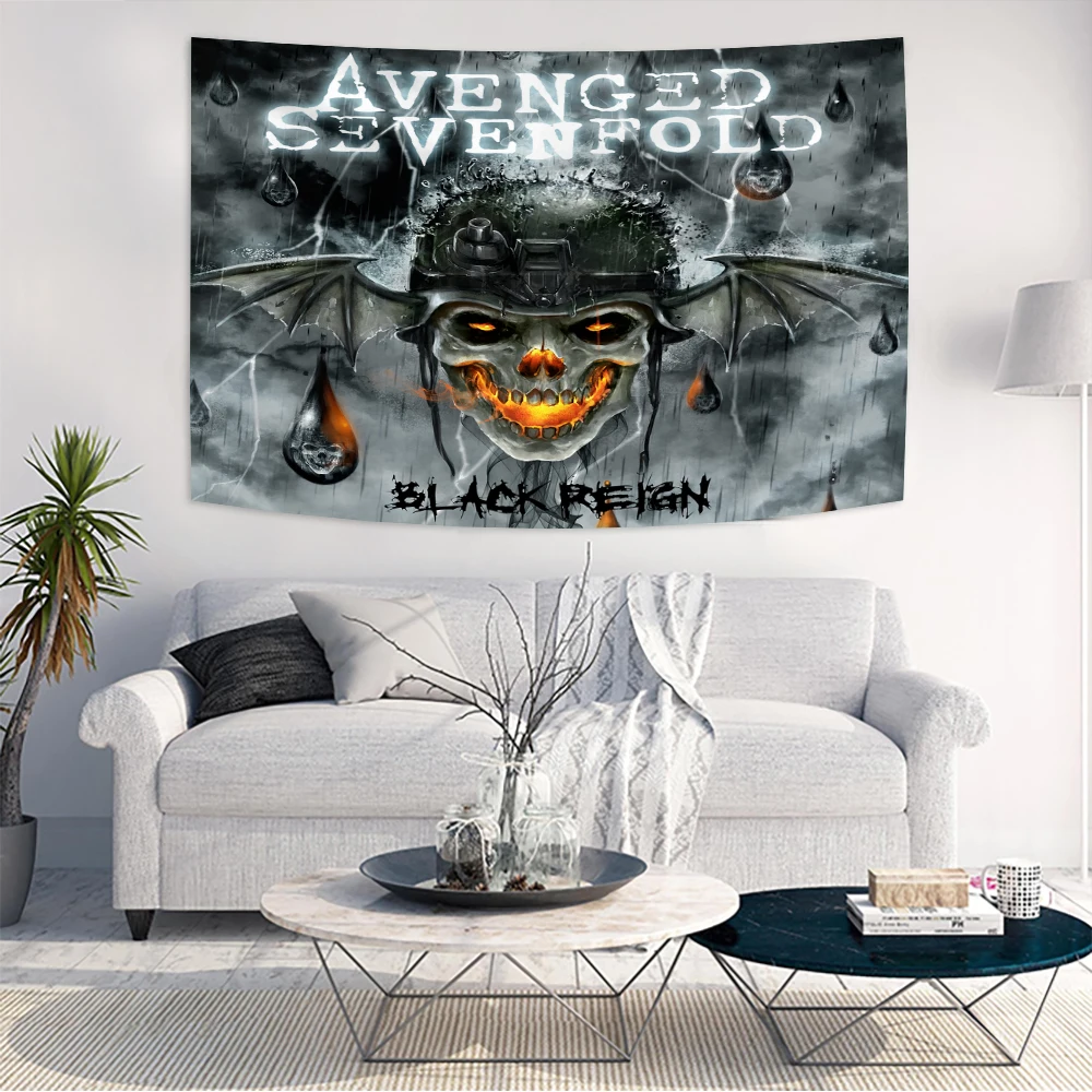 Черный-Реign-Альбом-Настенный-Гобелен-Музыкальная-Группа-Плакат-Готический-Стиль-Винтаж-Дизайн-Полиэфирная-Ткань-Висит-Для-Спальни-Декор-Комнаты