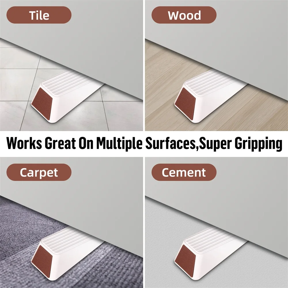 Alarme d'arrêt de porte avec sirène 120db, 4 pièces, alarme de sécurité Portable pour maison, hôtel, 3 niveaux de sensibilité, alarme de cale de porte