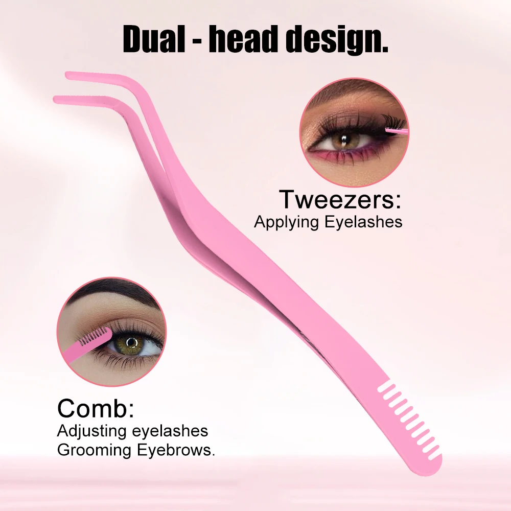 GEMERRY 1PC Pinzette Pettine Per Ciglia FAI DA TE Incollato A Calore Cluster Ciglia Estensione In Acciaio Inox Anti-Statico Non-Magnetico Strumento di Trucco