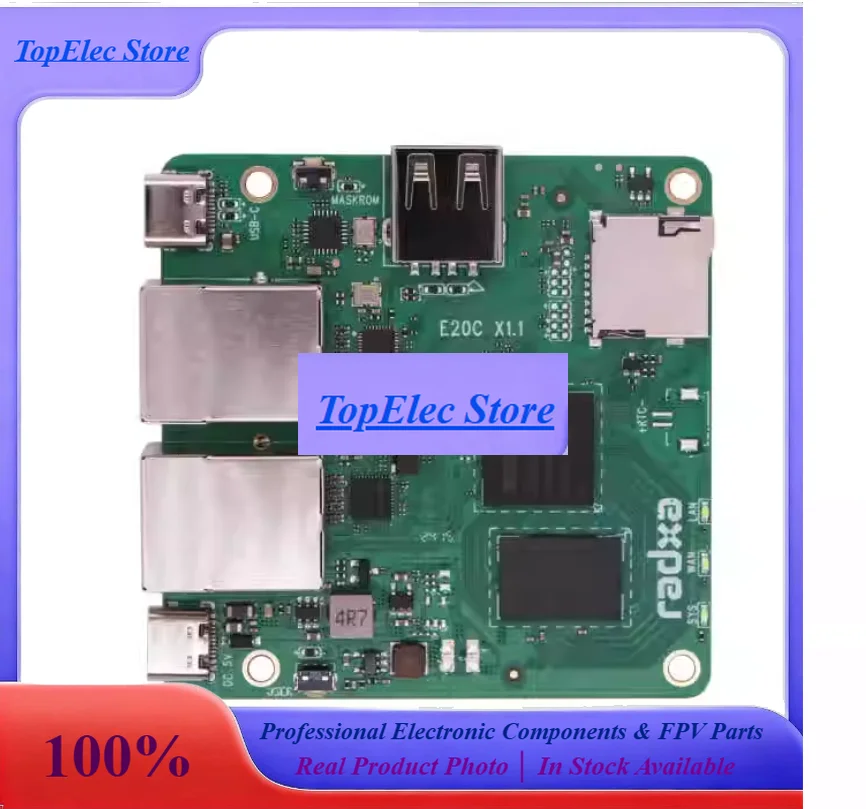 TopEsRadxa Gateway E20C Mini Gateway Dual Gigabit Ethernet Ports Radxa E20C