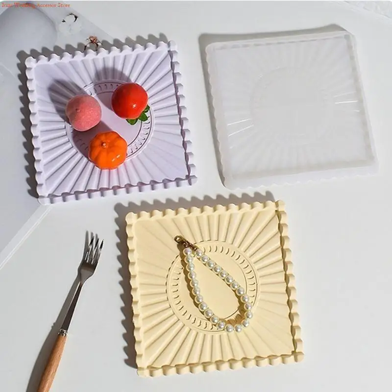 قالب سيليكون احترافي G92D صينية مربعة على شكل قلب لصناعة مجوهرات من الراتنج #5