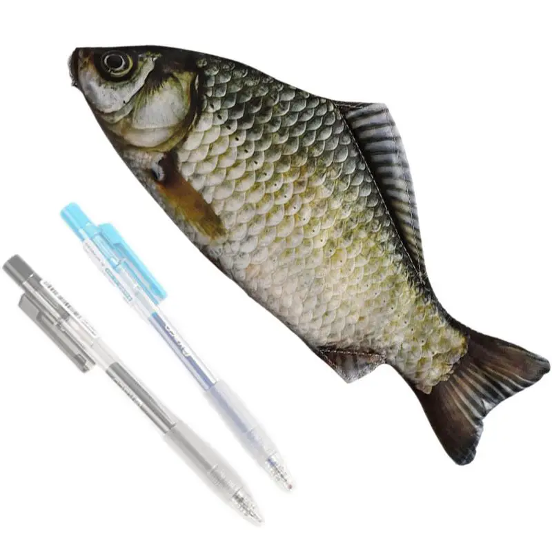 Student Supplies Crucian Carp Child Easy To Carry Stationery Box Pen Cases Simulated Animal Pencil Case Office