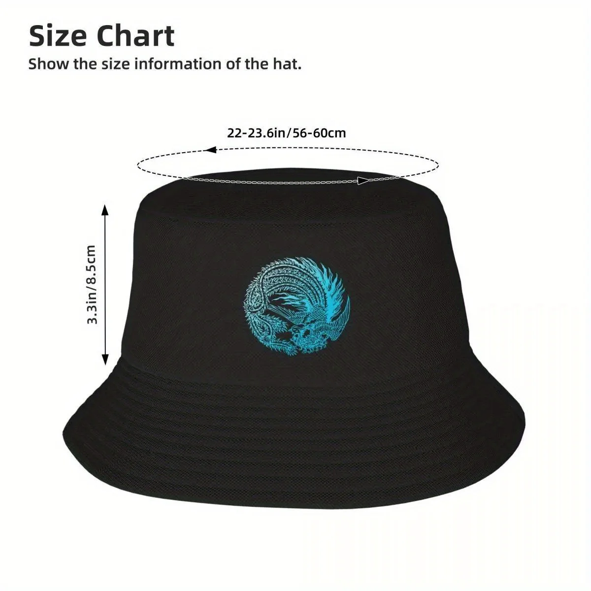 2025 New Shenmue Phoenix Logo Bucket Hat Derby Hat Hip Hop Rave Streetwear Man Women's
