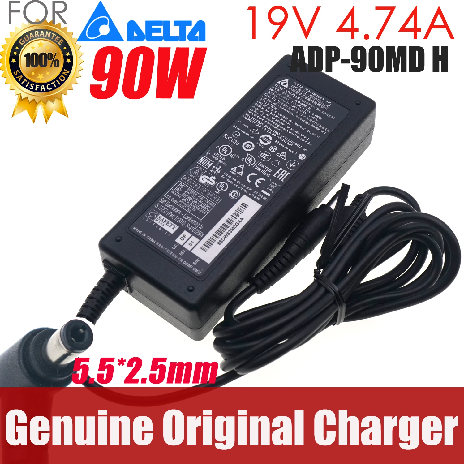 

Genuine Delta ADP-90MD H 19V 4.73A 4.74A 5.5*2.5mm Laptop AC Adapter Charger for AOC 215A7334 AIO PC Power Supply ADP-90SB BB