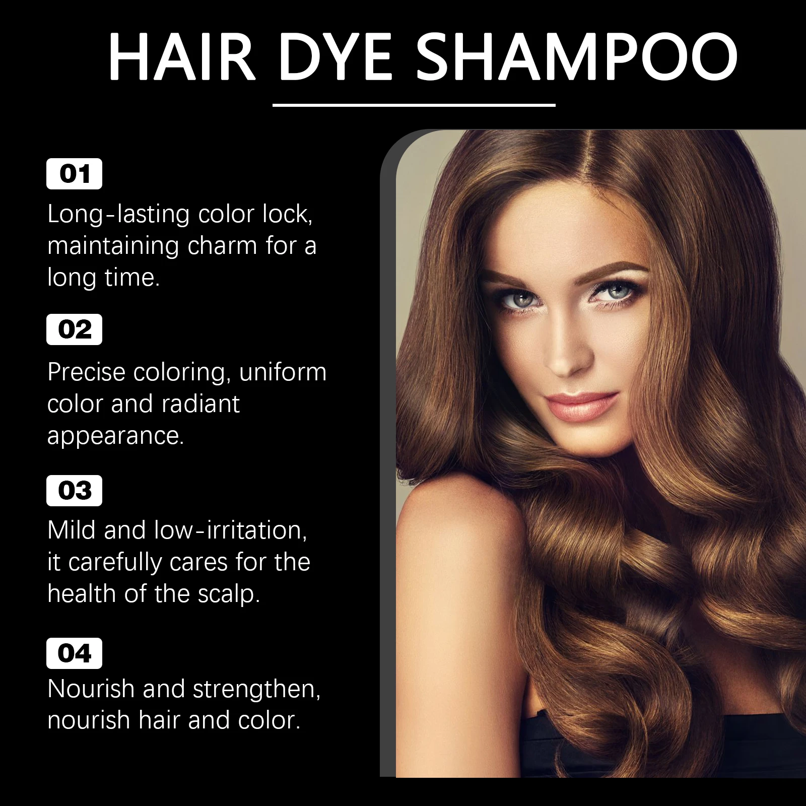 Hair Dye Shampoo for Gray Whit - огляд і ціна Hair Care Natural Ingredients