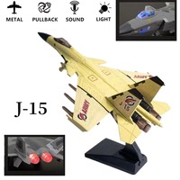 1:50 Pullback & Go Jet Fighter Aircraft J10 J15 F6 F22 F35 B2, with Light Sound, Scale Diecast Plane Model Kid Boy Baby Gift Toy