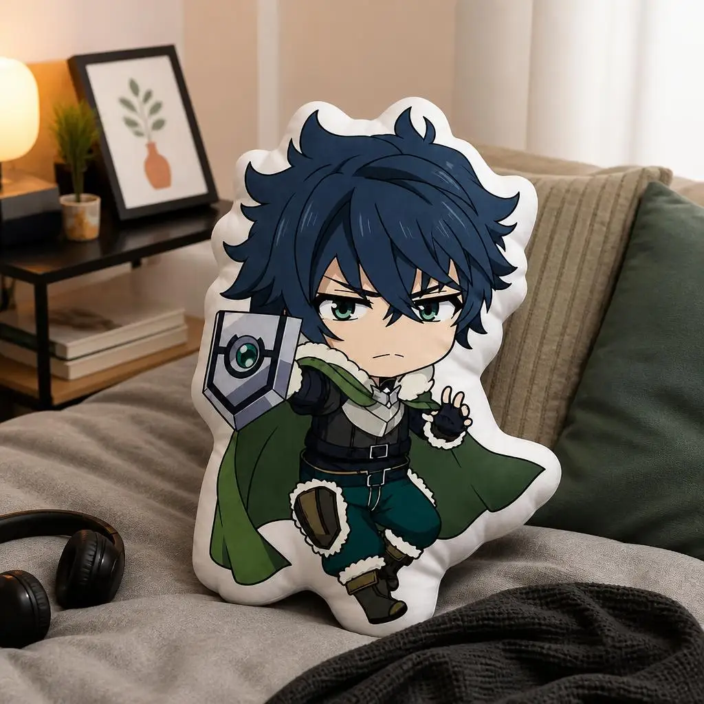 The Rising Of The Shield Hero Naofumi Iwatani Anime Plush Pillow Cushion Irregular Stuffed Throw Pillow Home Decor Gift Sofa Bed