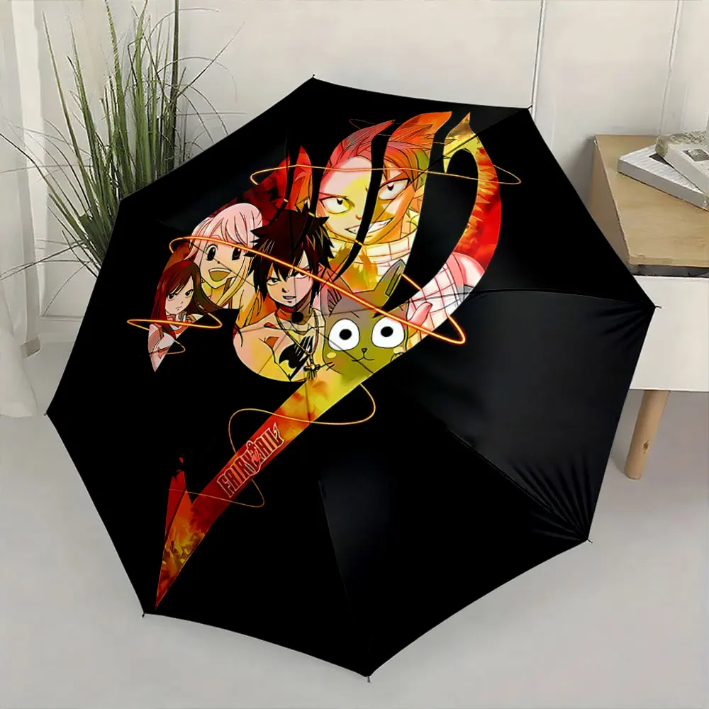 Anime Character Collage Umbrella Design - Vibrant Colors Compact Fashion Folding Umbrella for Daily Use, Christmas Gift