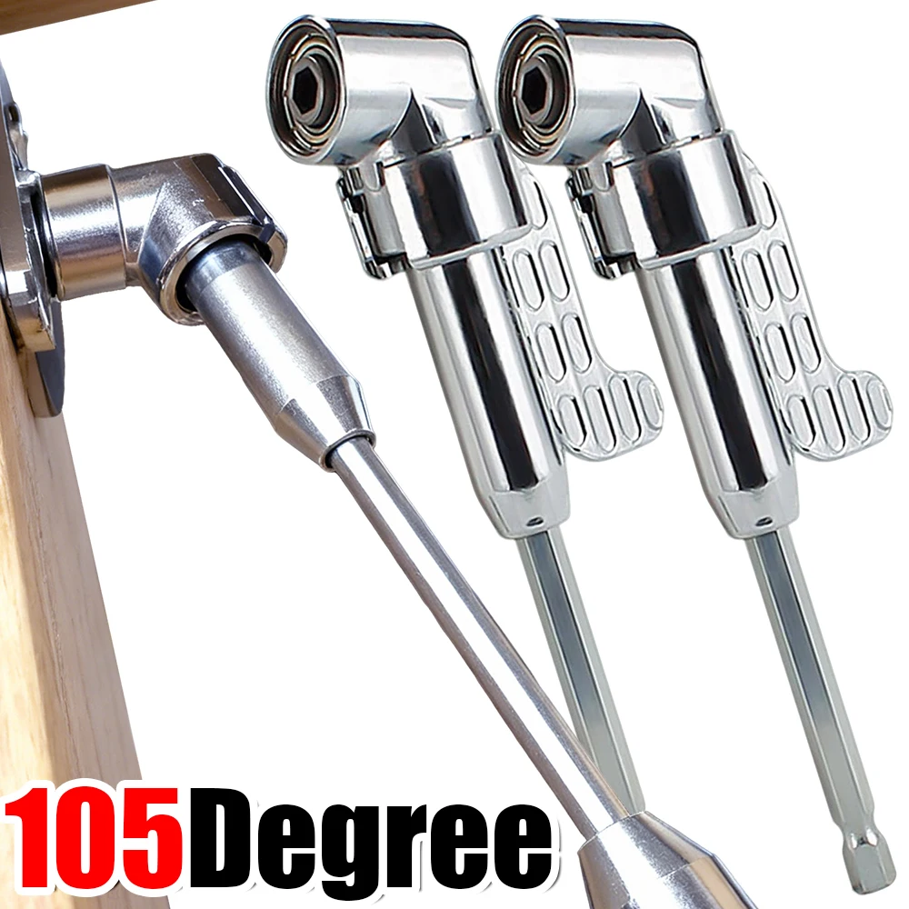 

105 Degree Batch Head Corner Changer Adjustable Extension Hex Drill Bit Bend Magnetic Screwdriver Socket Drive Holder Adaptor