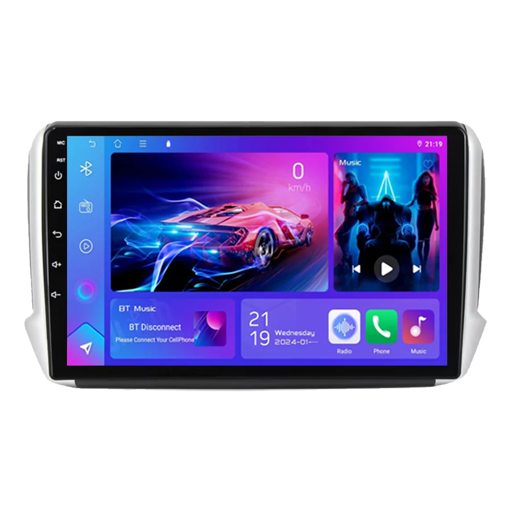 Android 16 GPS Navigatie Voor Peugeot 2008 208 Serie 2012 - 2018 Carplay Autoradio Multimedia Speler Stereo Video BT 2 k Scherm - afbeelding 2