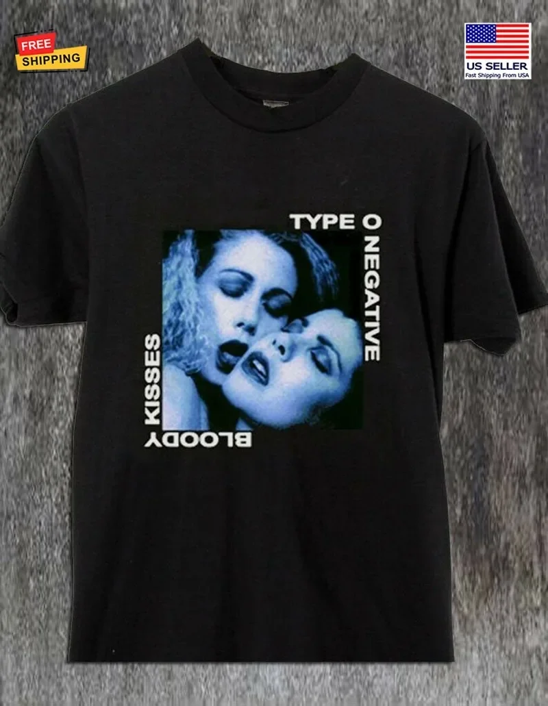 Vintage Type O Negative Bloody Kisses T-Shirt One Side New Gildan, Gift For Fan