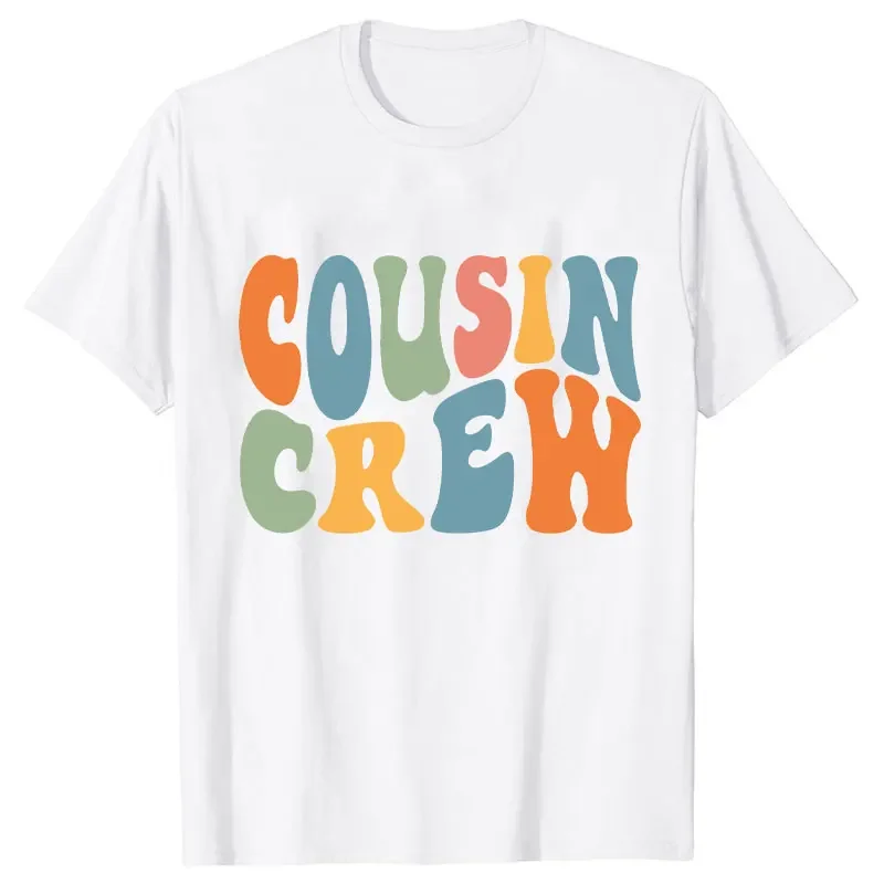 Matching Family Outfits Cousin Crew Graphic Tops Girls Family Birthday Party T-shirt Unisex Child Clothing Short Sleeve Tees