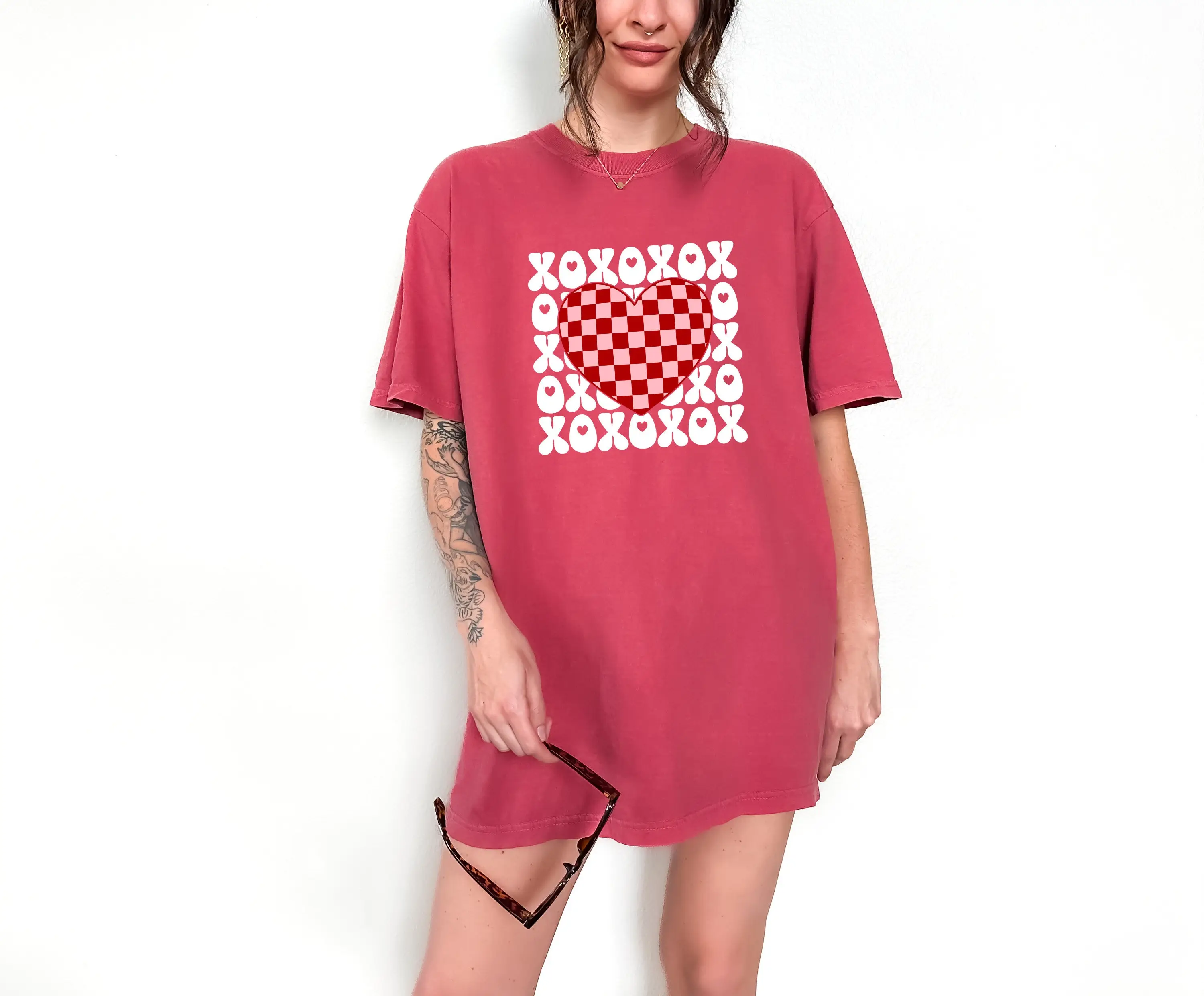 Retro Valentines Day Comfort Colors T Shirt Xoxo Vintage Galentines Self Love Kisses And Hugs