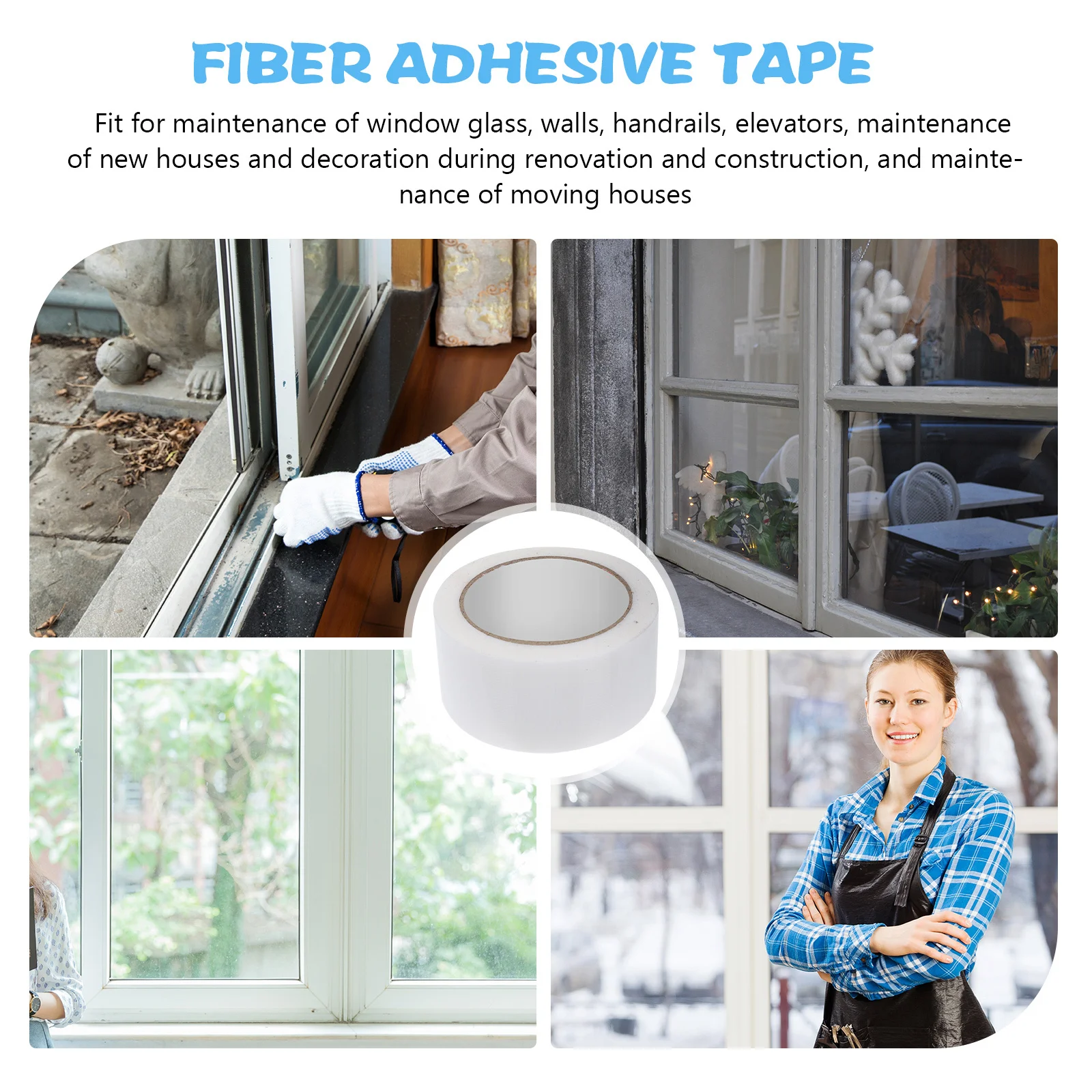 Heavy Duty Curing Tape Hand Tearable Clear Sealing for Wall Glass Handrails Repairs and Temporary Fixing during