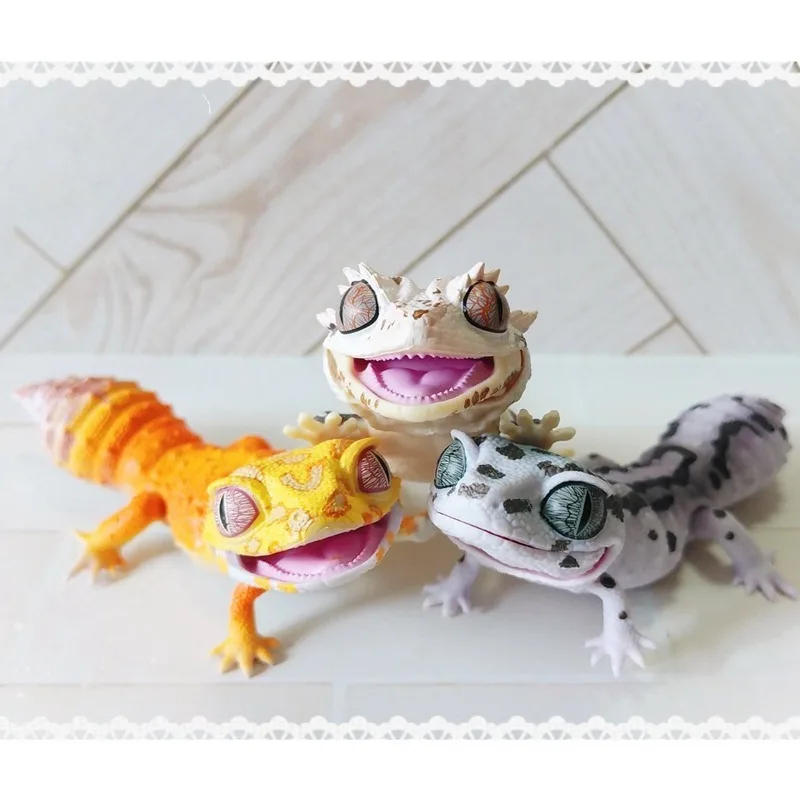 BANDAI Japan Original Kawaii Gashapon Figure Cute Biology Map BEST Joint Movable House Lizard Capsule Toys Anime Figurine Gift