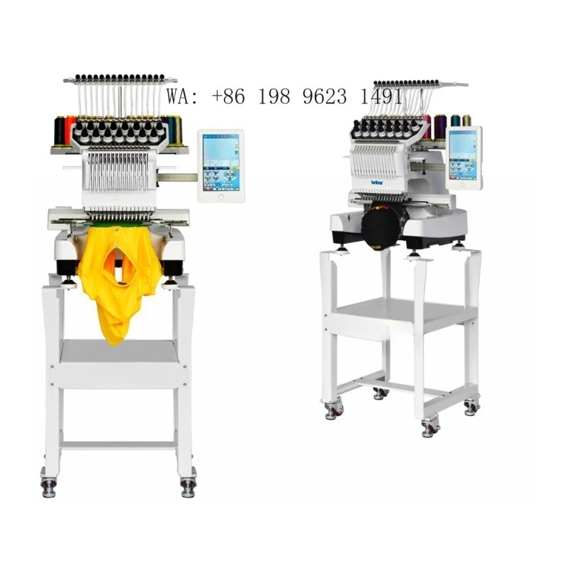 6 Heads 15 Needles High Speed Embroidery  Commercial Flat Cap Garment Custom Processing Equipment