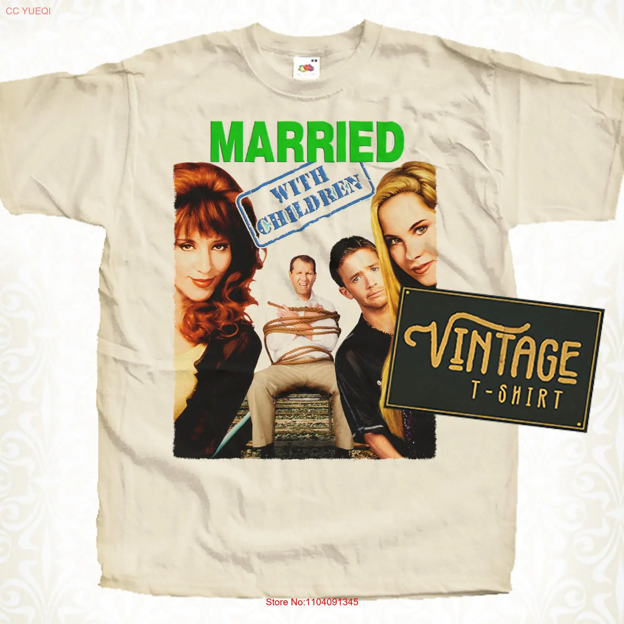 Married with Children V5 T Shirt Vintage Natural color Men's DTG Digital Print Sizes S M L XL 2XL 3XL 4XL 5XL