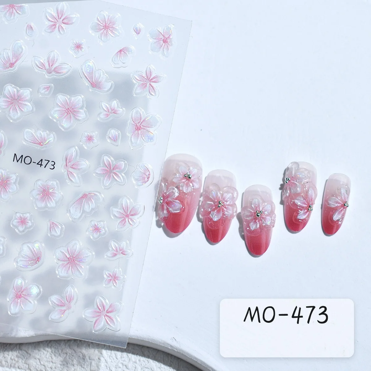 5D Glitter Jasmine Nail Sticker — Self‑Adhesive image