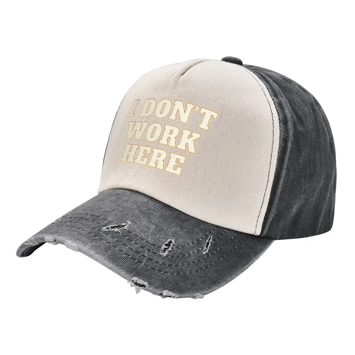 

I don"t work here Baseball Cap luxury caps Golf Cap sailor cap for men birthday Boy Child Women's