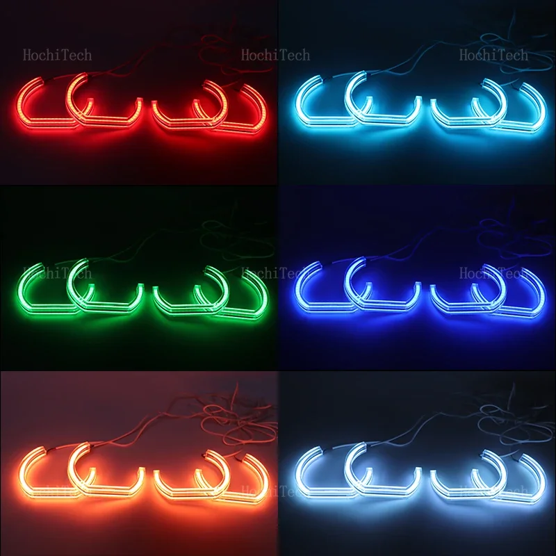 RGB multi colors Light Rings APP control DRL LED Angel Eyes Kit  for BMW 3 series E90 E91 facelift 2009-2012 Halogen headlight