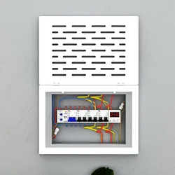 Cubierta de medidor de tableros decorativos modernos, caja eléctrica, tablero nórdico oculto, tableros de madera, estante, decoraciones de pared para sala de estar