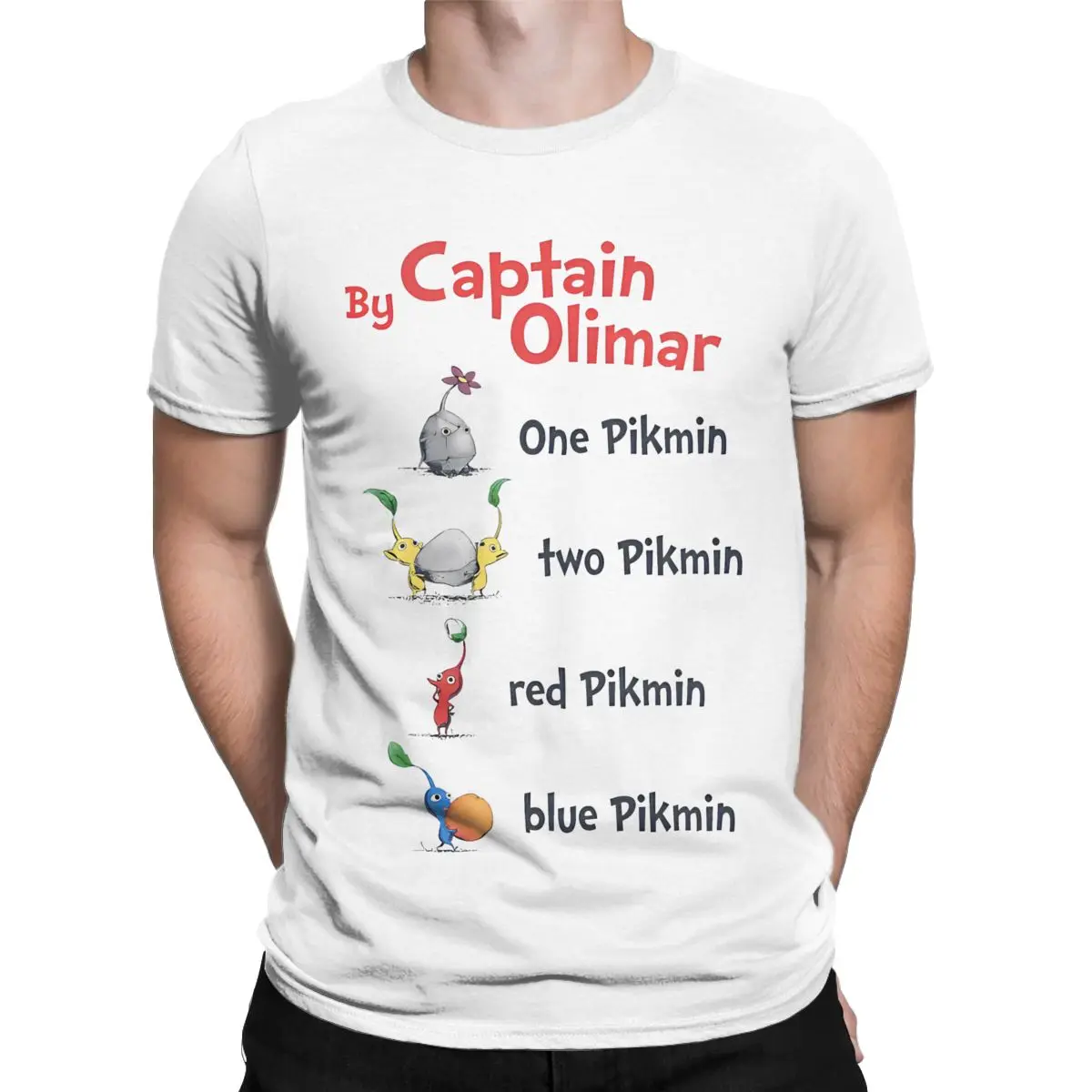 Summer Men Women's Pikmin Seuss Video Game Graphic Shirts Apparel Vintage Cotton Pop Culture T Shirt Top Tee Clothes