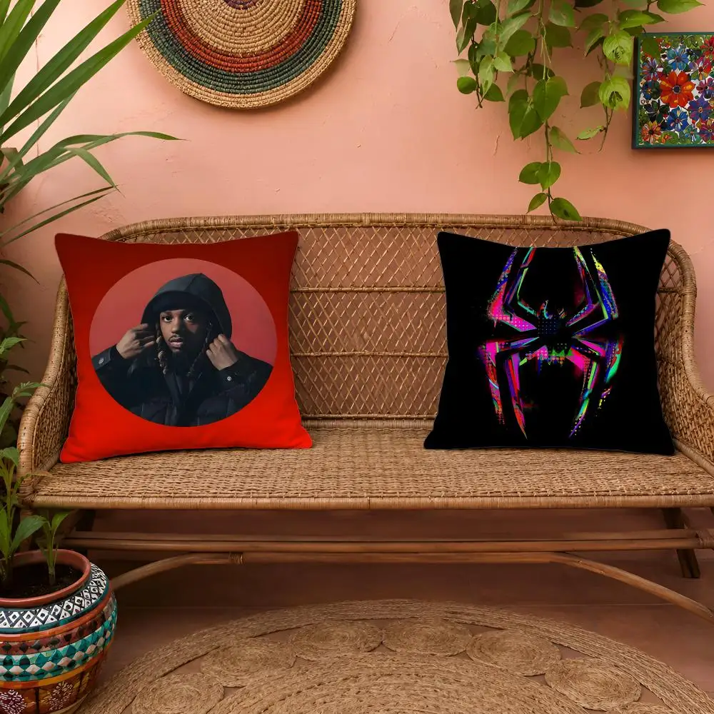 M-Metro B-Boomin Album Cushion Cover 1pc Square Pillow Cover Soft Plush Fabric Removable Washable Sofa Chair Bed Decoration