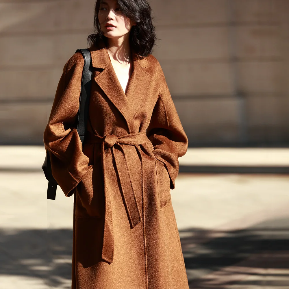 

Autumn Winter New Handmade Woolen Woolen Coat Wool Cashmere Coat Women