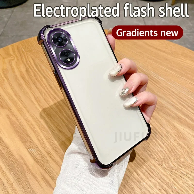 Para oppo a38 4g caso a 38 a 18 orro appo opo a18 casos de telefone capa traseira quatro cantos airbag anti queda capa macia funda capa