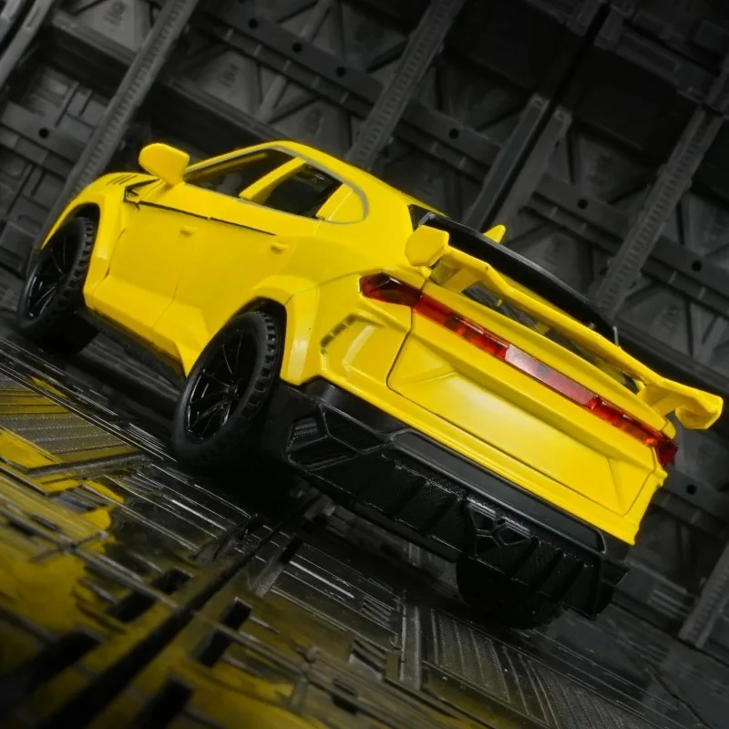 Para modelo de coche de aleación Lamborghini urus 1:32, adorno con sonido y luz, puerta de juguete de rebote de metal y maletero del capó del motor se puede abrir